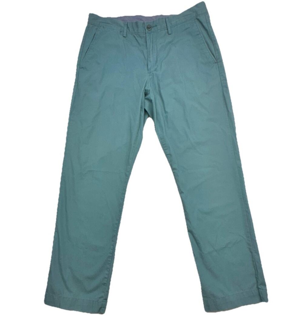 J. Crew Mens Pants Size 32 30 Urban Slim Chino Teal Cotton 100% Preppy Academia